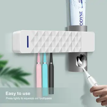 

3 In 1 Multifunctional Ultraviolet UV Toothbrush Disinfection Sterilizer lamp UVC Sanitizer light Toothpaste Dispensor 110V 220V