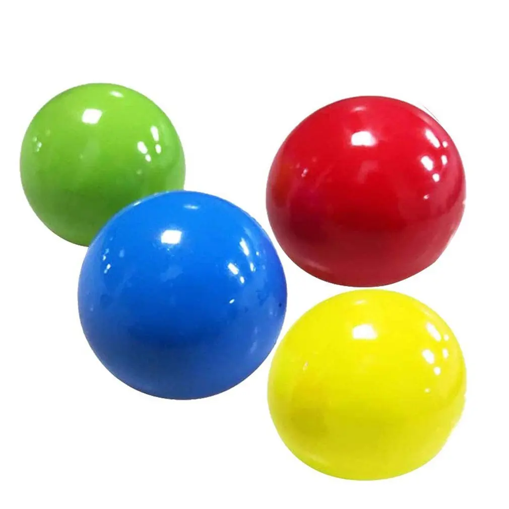 Zhousir Sticky Target Ball Stickable Wall Ball Ceiling Ball Wall Sports Indoor Toy Luminous Squash Sticky Ball Decompression Ball 