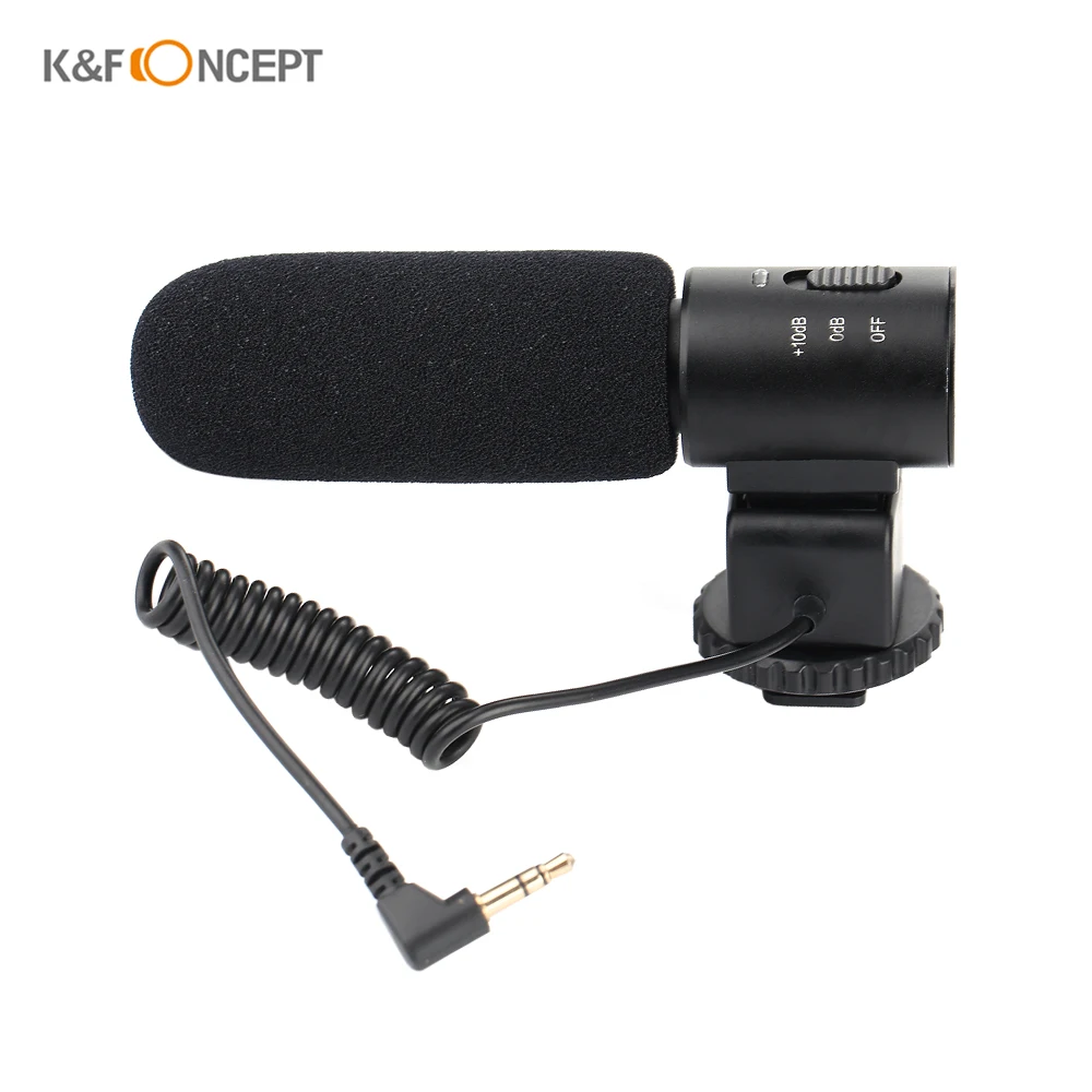 

K&F CONCEPT CM-500 Metal Cardioid Directional Condenser Shotgun Video Microphone Interview Mic for DSLR Camera Camcorder