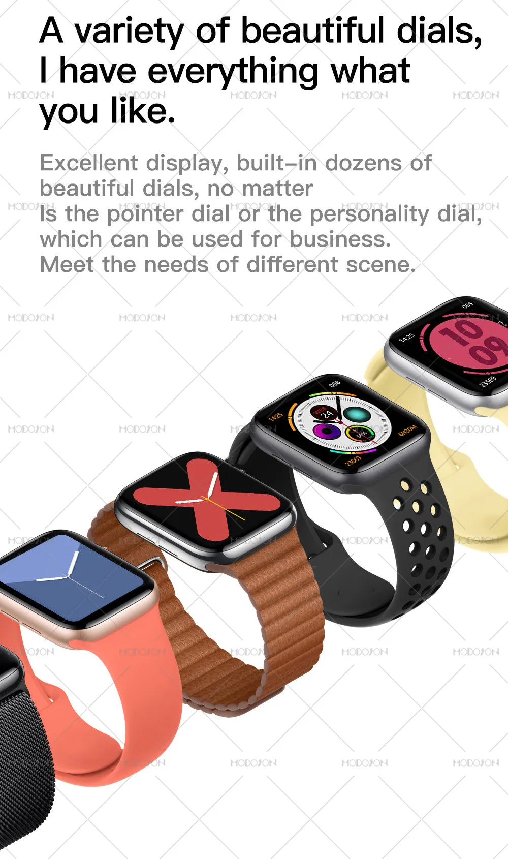 MODOSON Смарт-часы iwo 12 Series 5 ЭКГ монитор сердечного ритма 30 циферблатов 44 мм 40 мм часы SmartWatch iwo 11 для Apple iphone Android