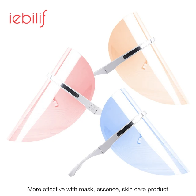 US $18.24  iebilif New 3-in-1 LED Mask Effective Led Facial Mask Face Treatment Firming skin Tightening Skin C