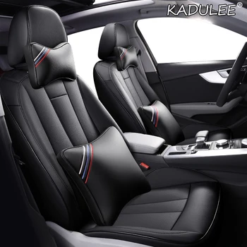 

KADULEE Leather car seat cover for Jeep Compass Wrangler Patriot Cherokee Grand Cherokee Automobiles Seat Covers car seats
