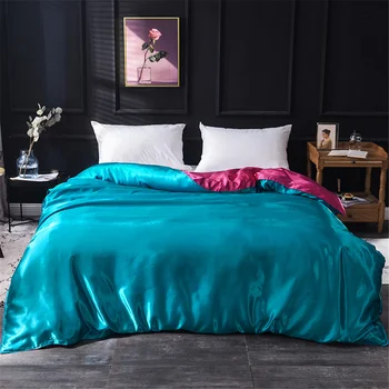 

Luxury 100% Silk Bedding Set King Queen Twin Bed Linen Satin Bedding Stes With Duvet Cover Bed Sheet Pillowcases Home Textile