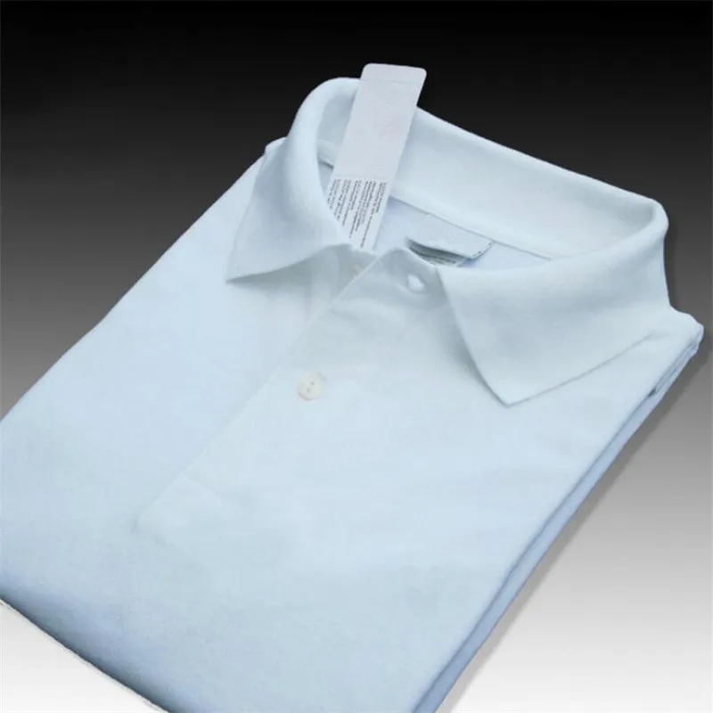 Летняя Новинка, Крокодиловая брендовая мужская рубашка-поло, одноцветная, с коротким рукавом, облегающая мужская хлопковая рубашка размера плюс S-6XL - Цвет: white