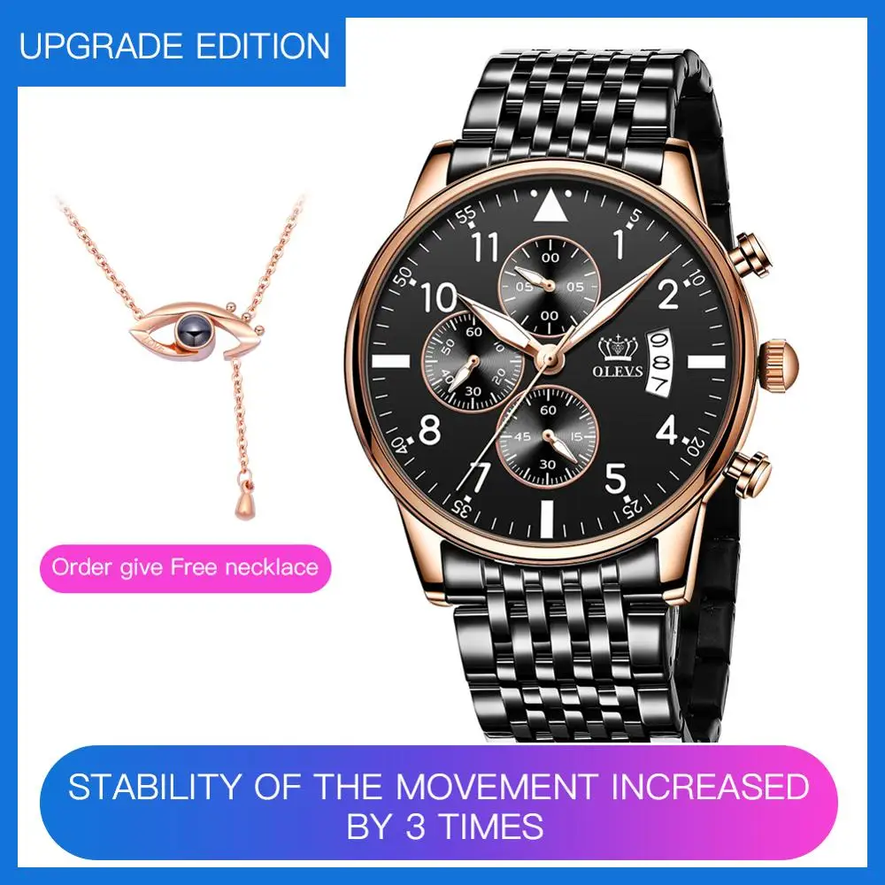 

2020 NEW! upgrade versions OLEVS Top luxury brand Original Men's Watch Fashion waterproof watch for men Multifunction chronograp