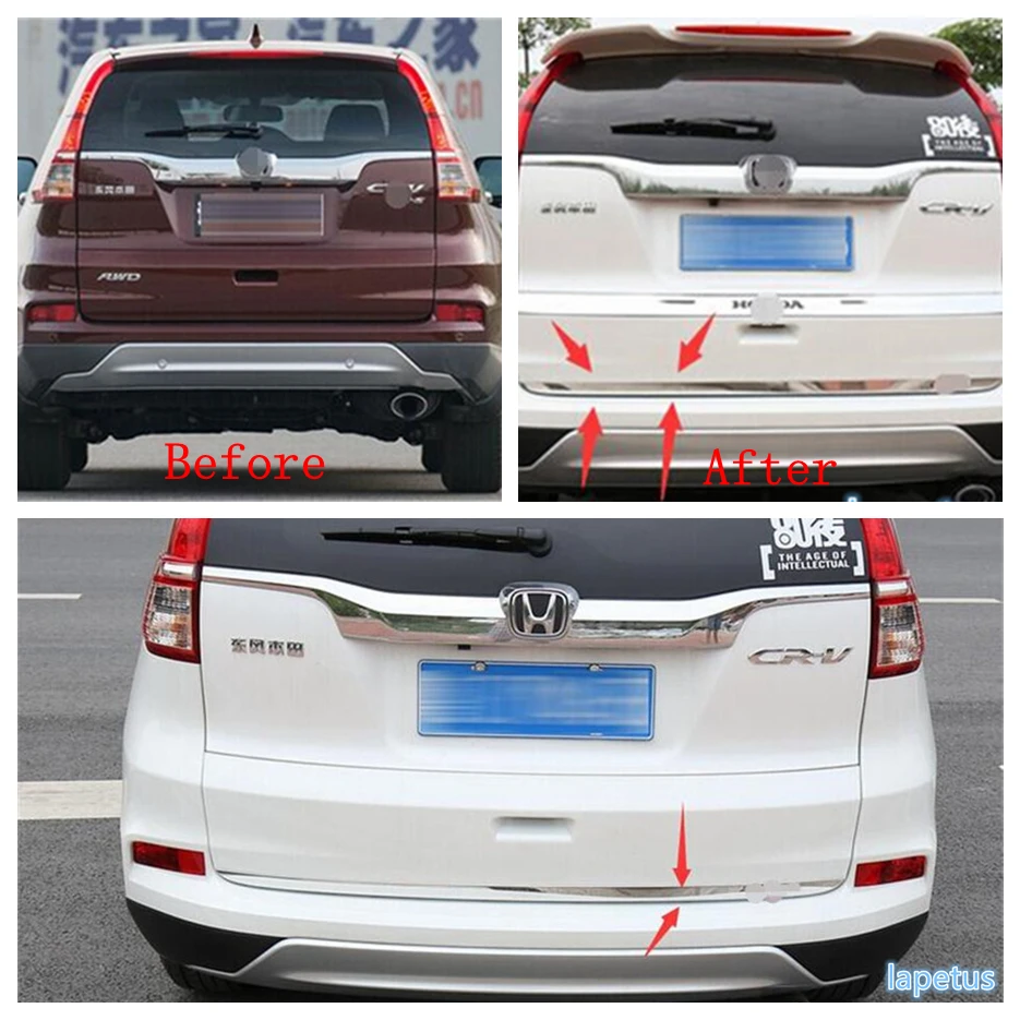 Для Honda CRV CR V 2013 2016 хромированная задняя дверь из нержавеющей стали Нижняя крышка