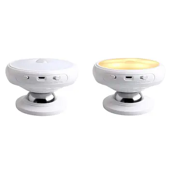 

Motion Sensor Night Light, Detachable net Base, USB Rechargeable LED, Human Body Induction 360 Degree Rotation Night Light (W