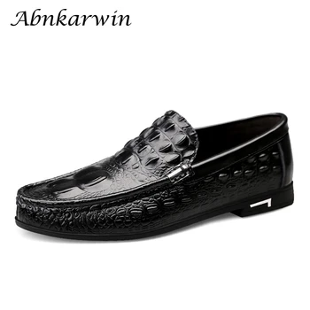 

Adult Slip on Fashion Men Loafers Genuine Leather Casual Shoes Lofer Man Brand Designer Mocasines Hombre Mocassim Masculino
