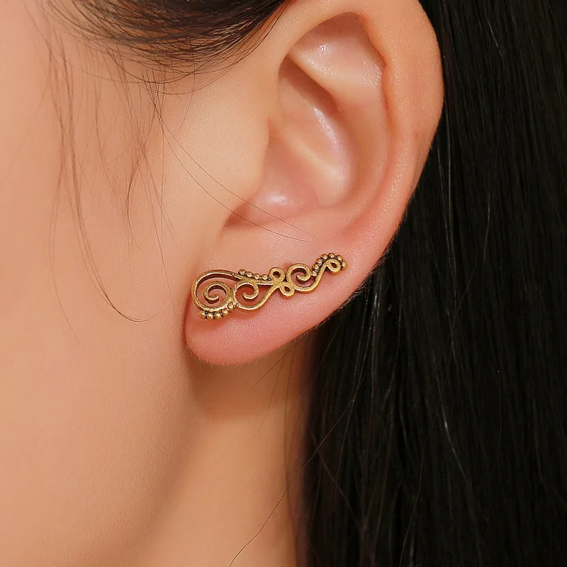 Новые креативные Серьги Hello Miss модные ретро-серьги в виде спирали популярные