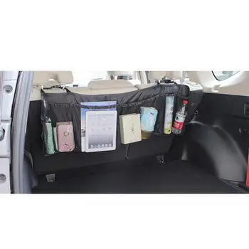 

Car Net Pocket Trunk Organizer Net for Car and SUV Trunk Net Storage Hanging Bag for Backseat with 6 Mesh Pockets
