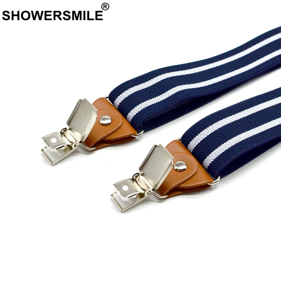SHOWERSMILE мужской пояс для подтяжек темно синий унисекс Женские Подтяжки взрослых