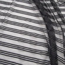 Классическая Высококачественная стереоскопическая полосатая сетчатая Тюлевая кружевная ткань для модельера