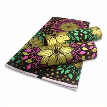 

golden wax High quality African pure cotton wax dyed cloth decorative fabric 2020 new ankara nigerian real wax print fabric