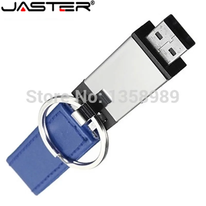 Новый кожаный и металлический USB флеш накопитель JASRER 2015 флешка 8 ГБ 16 32