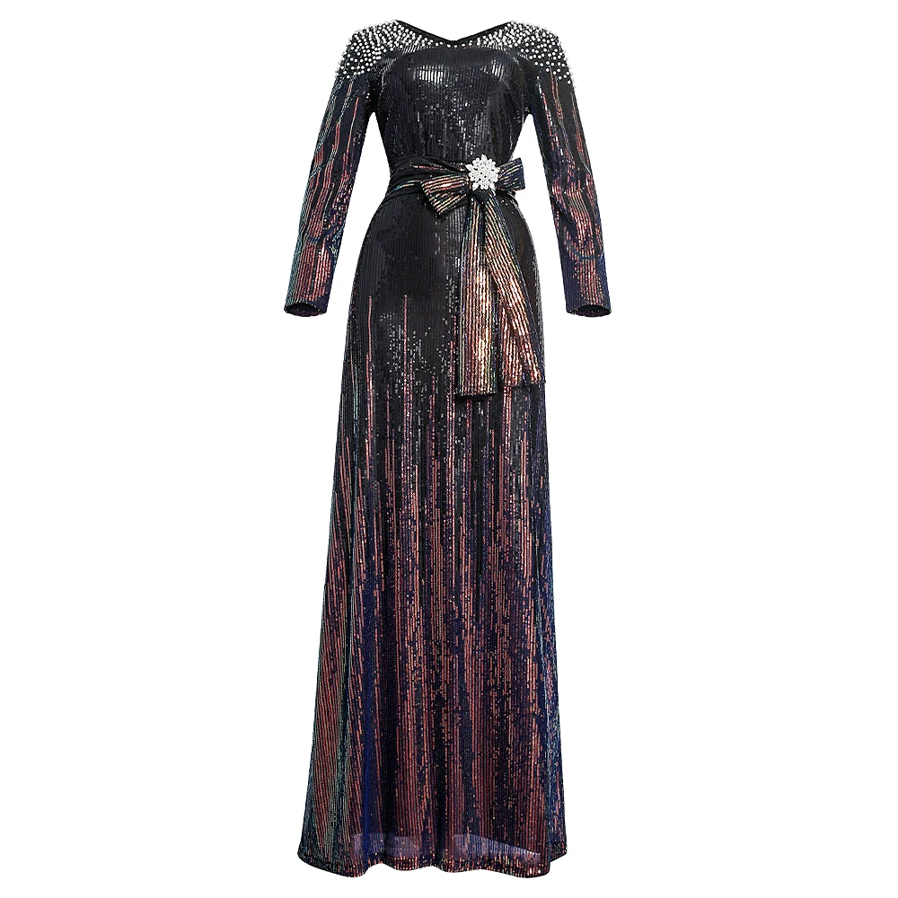 Africa Clothing Sexy V Neck Black Sequin Dinner Gown Women Diashiki African Prom Wedding Party Dresses Elegant Dubai Abaya Long Maxi Dress african outfits for ladies Africa Clothing