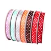 Polka Dots Printed Grosgrain Ribbons Wedding Festival Party Decorations Bow Craft Card Gifts Wrapping Supplies DIY 10mm 5Yards ► Photo 3/6