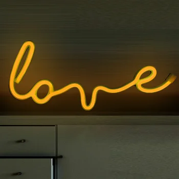

Creative LOVE Sign LED Neon Light USB/Battery Powered Home Party Decor Lamp Fairy Lights Holiday Party Wedding Decoration