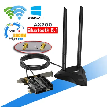 

Wifi 6 intel AX200 gigabits network card 2400M/3000M PCI-E Receiver High Speed 2.4GHz/5.8GHz MU-MIMO 802.11ax support windows 10