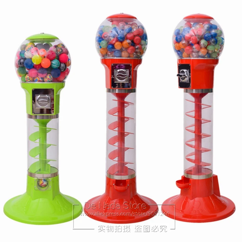 

Size 110cm 130cm Spiral Vending Machine Token Coin Operated Plastic Capsule Ball Toy Prize Gift Amusement Arcade Game Machine