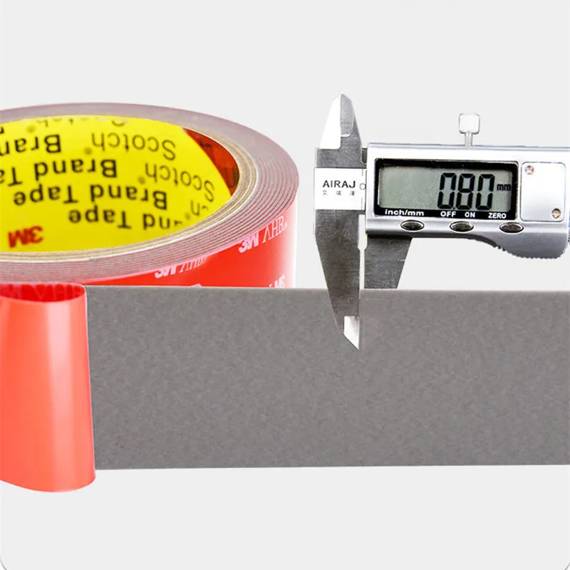 Ruban Adhésif Double Face 3M VHB - Gris Et Transparent, Largeurs 5mm à 25mm, Rouleau De 3m