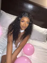 Peluca Frontal de onda profunda, pelucas de cabello humano con encaje Frontal, mojado y ondulado, transparente, rizado, brasileño