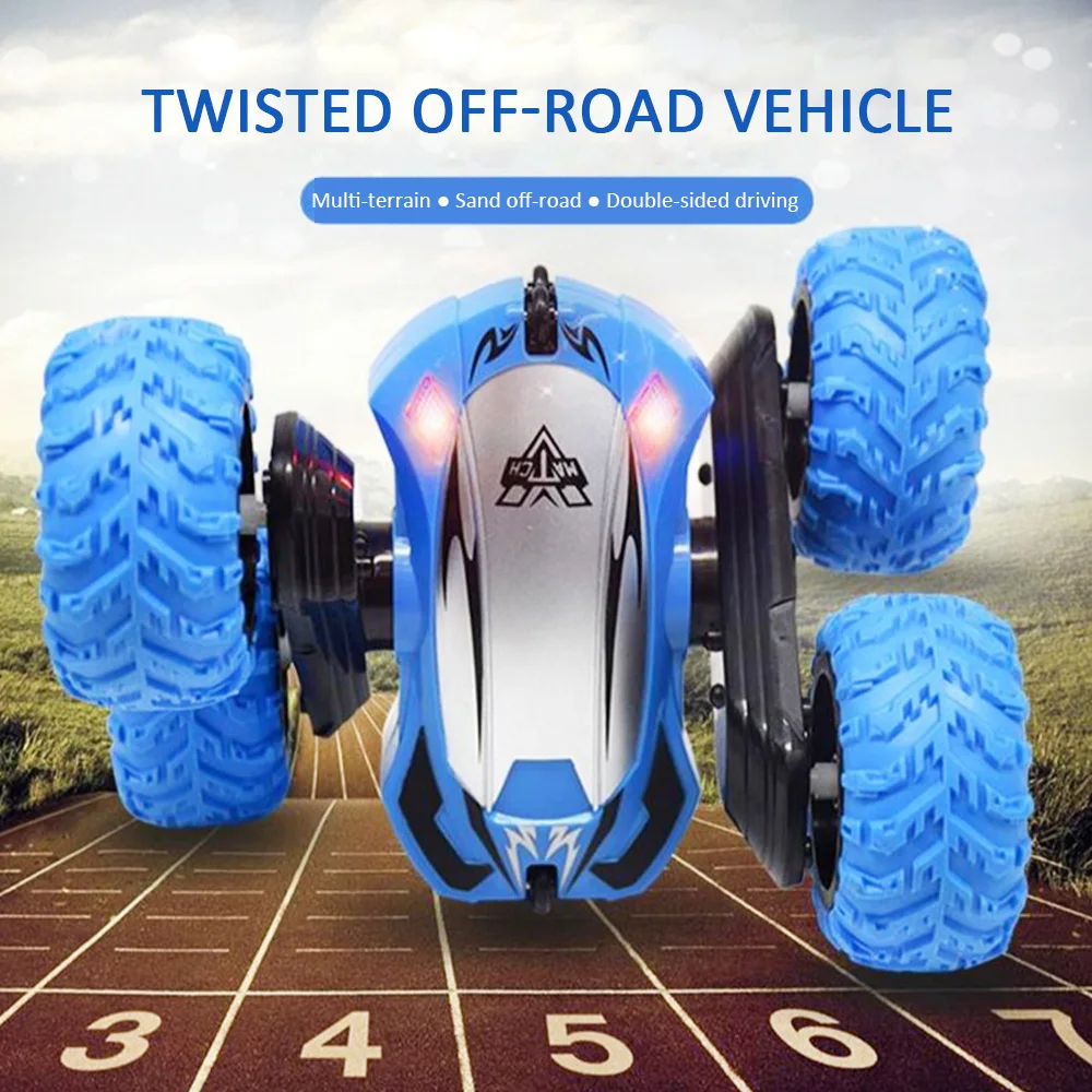 

RC Cars Remote Control kids toys 2.4G 4CH Double-sided Rotation Stunt Car 360 degree Flip TRP tyres fit for lawn mountain sand