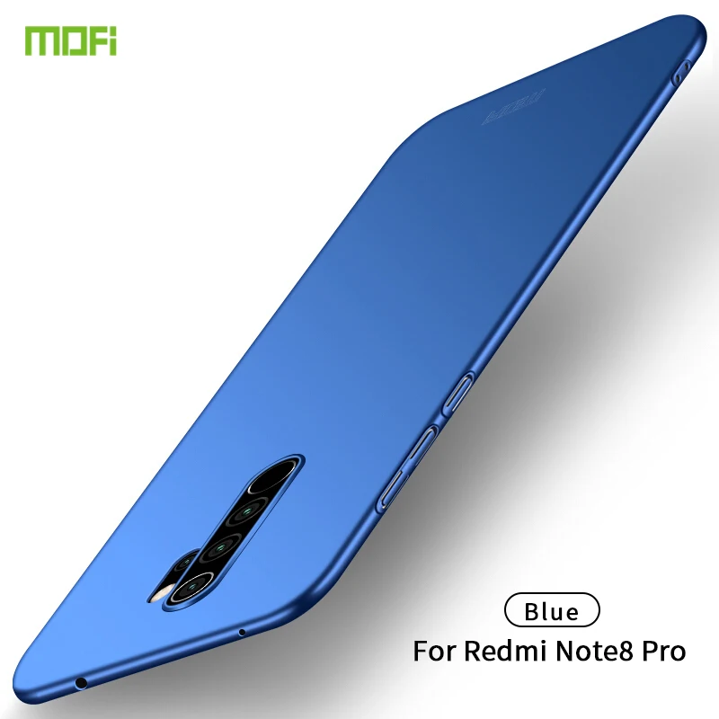Синий MOFI для Redmi Note 8 Pro чехол матовый ПК ультра-тонкий полный охват задняя крышка чехол оболочка для Xiaomi Redmi Note 8 Pro Чехол Для Телефона - Цвет: Синий