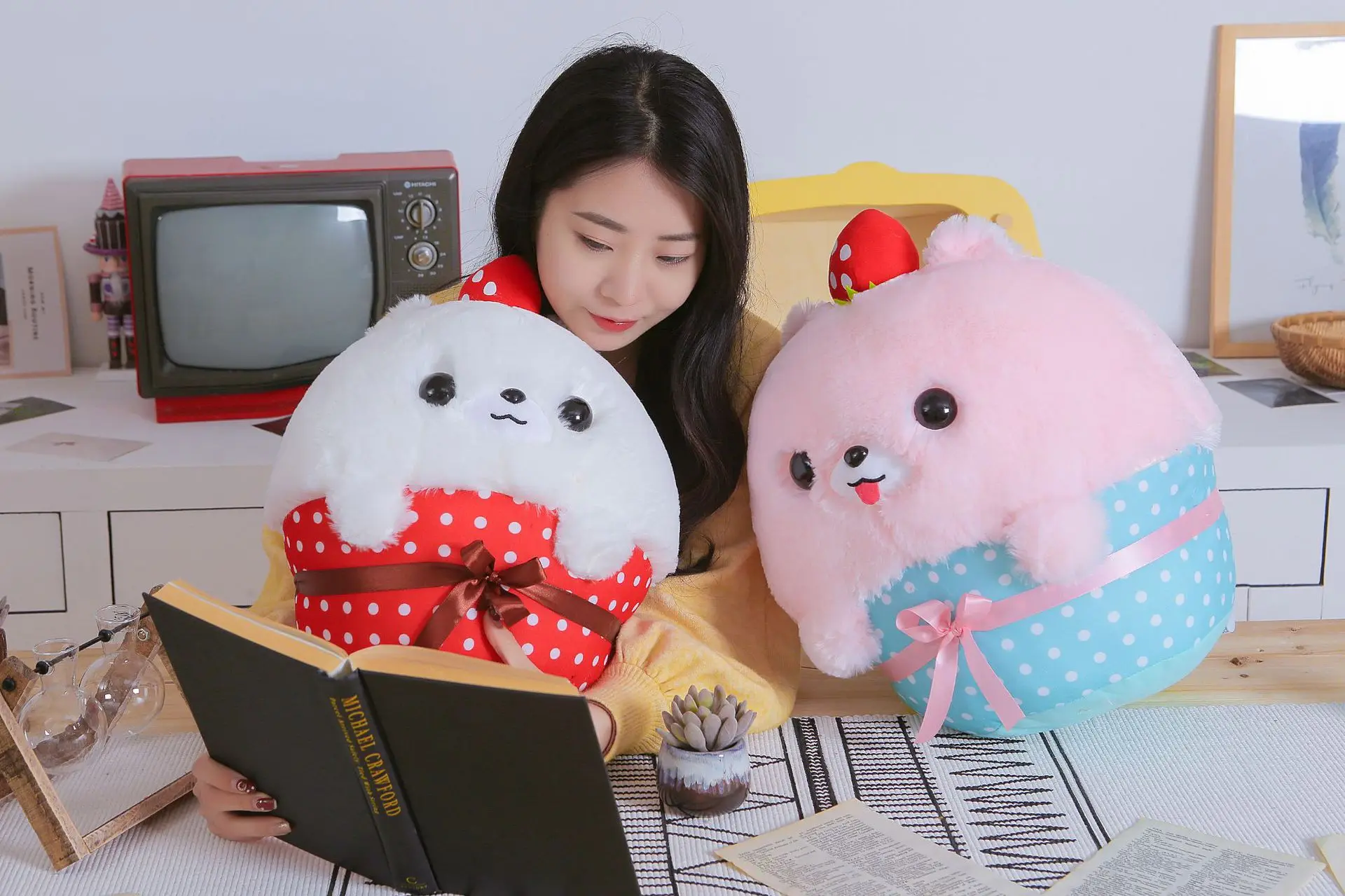 Boby Dreamy бумажные стаканчики торт Померанский плюшевая игрушка кукла большого размера Мягкая кукла