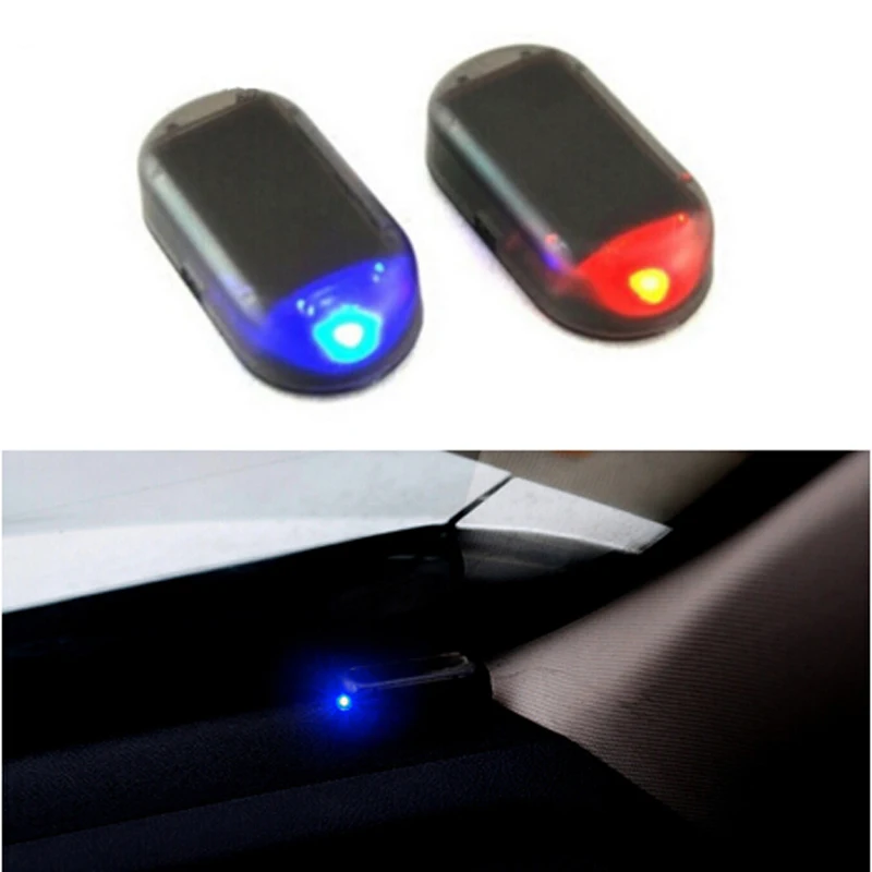 Car Solar Power Alarm Lamp Security Warning For Ford Focus 2 3 Fiesta Mondeo Kuga Citroen C4 C5 C3 Skoda Octavia A7 A5 Rapid | Автомобили