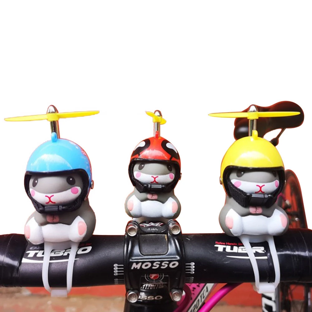 

Cartoon Bike Bell Light Cute Hamster Model with Helmet Handle-Bar Glowing Horn for Bicycle/ Motorbike/ Fixed Cog