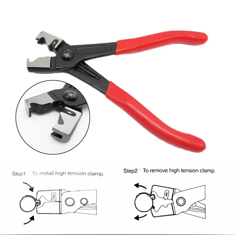 

Car Angled Clip Plier Tube Bundle Removal Repair Tool Auto Hose Clamp Plier Set Heavy-Duty Cable-Type Flexible Wire Pliers