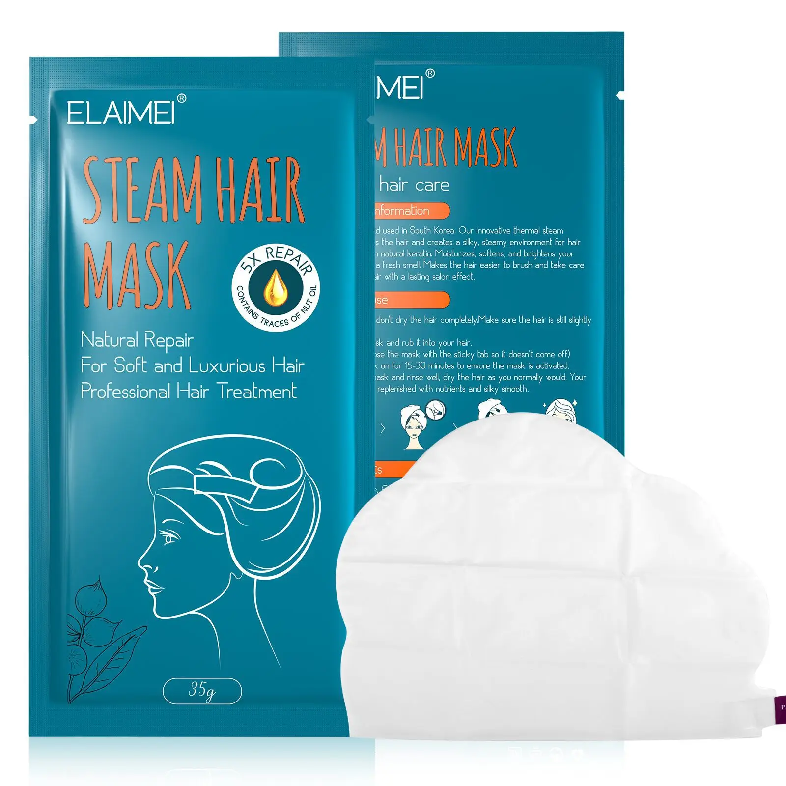 Automatic Heating Steam Hair Mask Keratin Repair Dry Damaged Replenishment Anti Loss Moisturizing Nourishing Oil | Красота и здоровье
