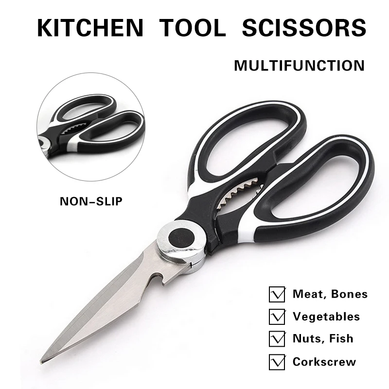 

Stainless Steel Kitchen Scissors Multipurposes Shears Tool For Meat Vegetables Herb Scissors BBQ Multifunctional Kitchen Tools