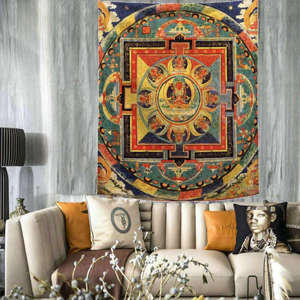 Богемный гобелен для сна индийская мандала настенный песчаный пляж плед одеяло