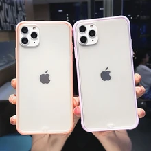 Прозрачный противоударный чехол для телефона для iPhone 11 Pro Max X XR Xs Max, мягкий ТПУ простой чехол с эффектом потертости для iPhone 6 6s 7 8 Plus