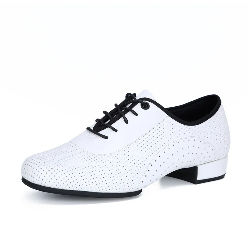 Men Latin Ballroom Dance Shoes Oxford 3cm Low Heel Chacha Moderm Dance