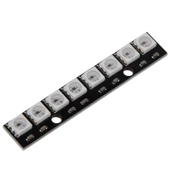 

In Stock! WS2812B 1*8 8-Bit Full Color 5050 RGB LED Lamp Panel Light Black White Wholesale