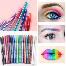 20 цветов водонепроницаемый стойкий карандаш для глаз пигмент белая цветная подводка для глаз ручка для глаз косметический набор для макияжа
