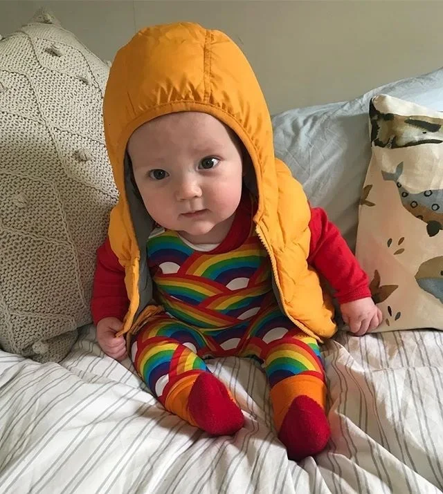 Pudcoco новорожденных одежда для малышей мальчиков и девочек без рукавов радуга комбинезон для детей возрастом до 2 лет Helen115