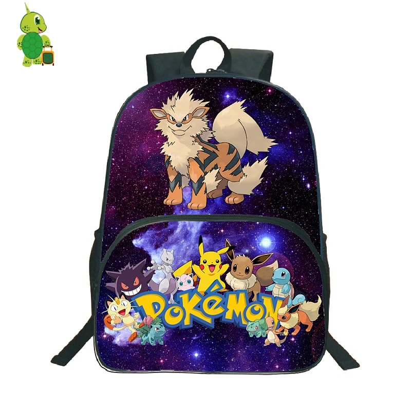 19 Рюкзак Pokemon Gengar/Charizard, школьные сумки для подростков, девочек и мальчиков, женский рюкзак, большой дорожный рюкзак, мужской рюкзак для ноутбука - Цвет: 19