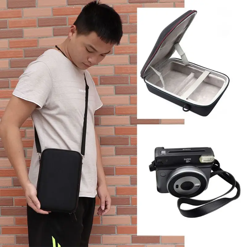 Новая дорожная сумка для переноски, чехол на плечо для Fujifilm Instax Square SQ6, черная сумка для камеры