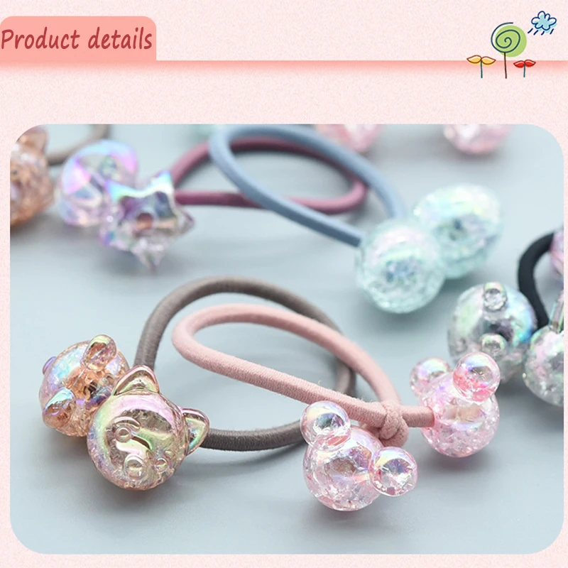 QIANAO 40 шт., железная коробка HelloKitty, упакованная для девочек, эластичные резинки для волос, резинка для волос, резинки для волос, Детские аксессуары для волос