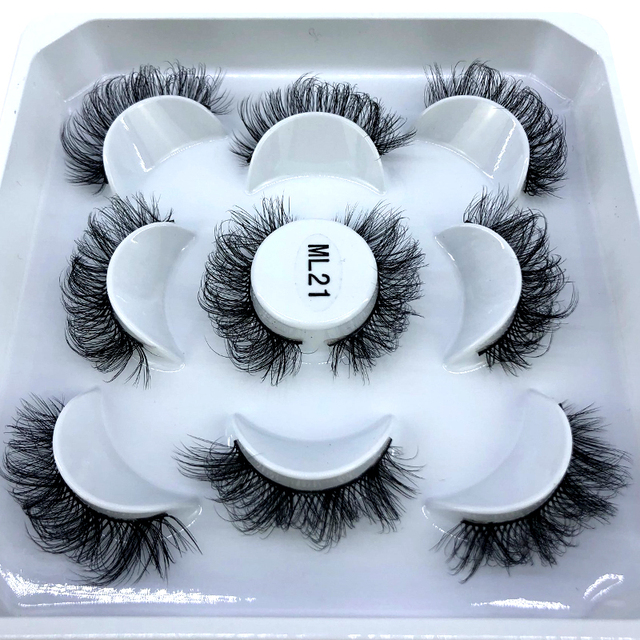5 pairs natural false eyelashes fake lashes long makeup 3d mink eyelashes eyelash extension mink eyelashes for beauty