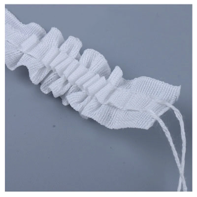 2line Drawstring Pleated Tape 2.5cm Width For Korean Hook Lifting Hook