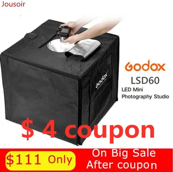 

Godox LSD60 60*60cm 40W LED Photo Studio Softbox Light Tent SoftBox +AC Adapter +PVC Backgrounds for Phone DSLR Shooting CD50Y