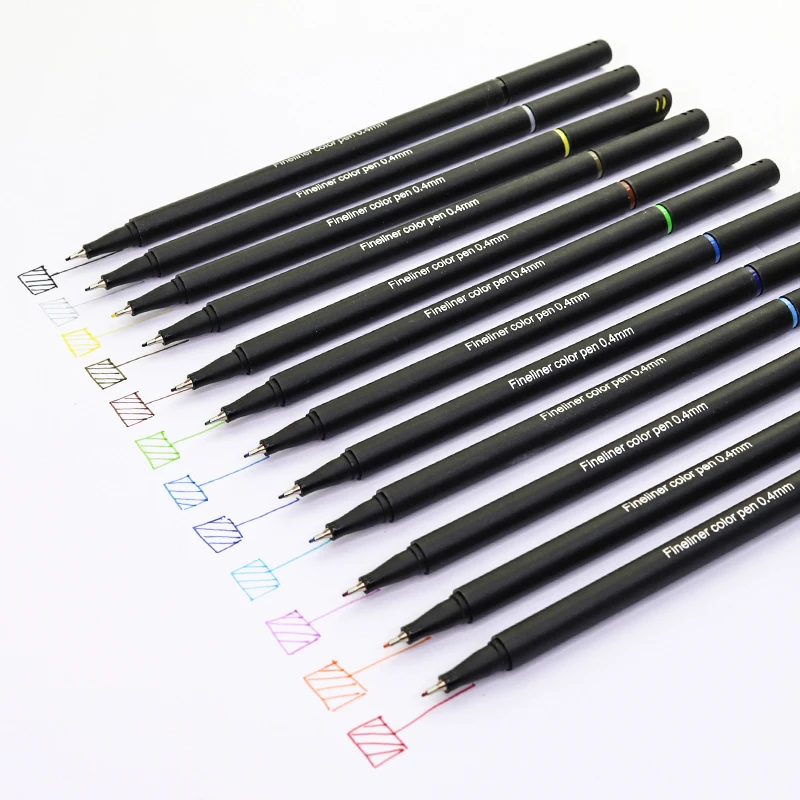 60-Colors Fineliner Color Pens Set 0.4mm Fine Tip Gel Pen for