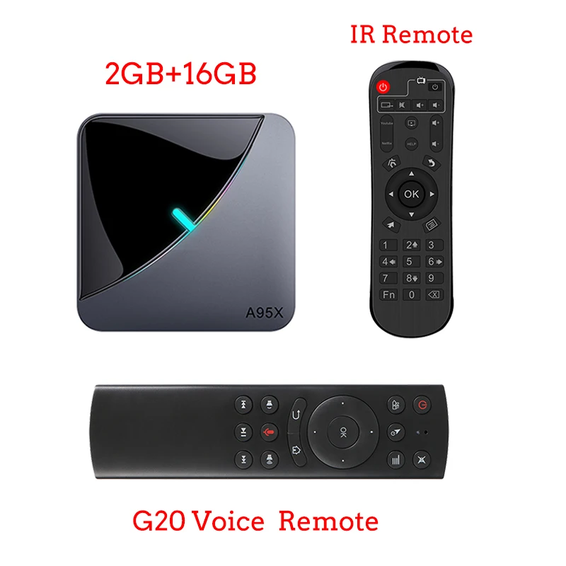 LEMFO светильник RGB tv Box 8K S905 X3 A95X F3 Air Android 9,0 Поддержка IP tv 4 Гб Ram 64 ГБ Rom Wifi Bluetooth Youtube Android tv Box - Цвет: 2G 16G Voice Remote