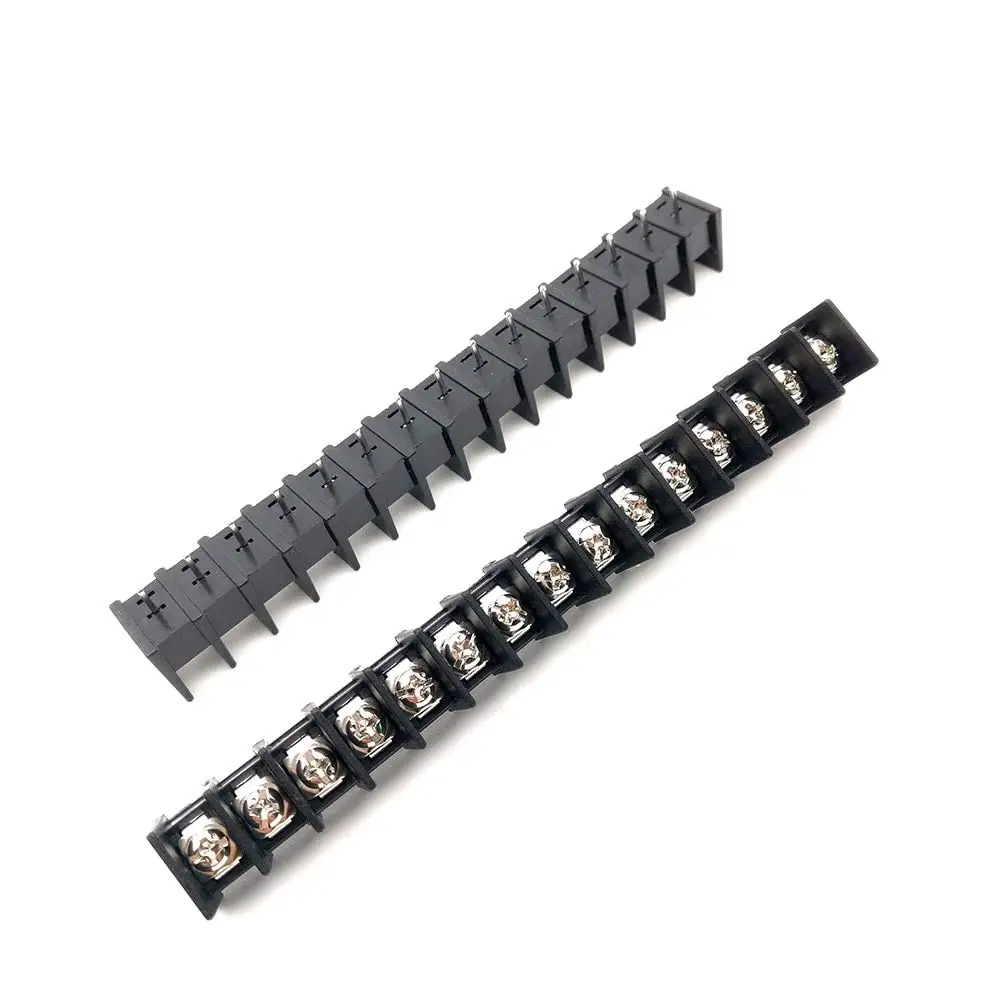 50 Stück Rastermaß 7,62 mm 8,25 mm 9,5 mm 10 mm Barriere-Schraubklemmenleiste, gerade, 2/3/4/5/6/8-polige Steckverbinder mit Schraubenlöchern – Detail 8