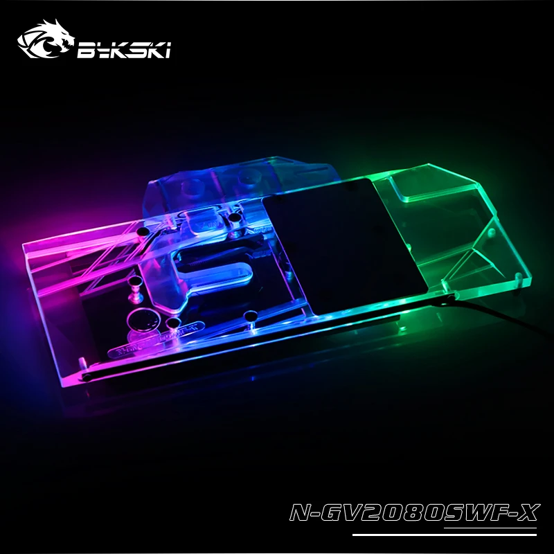 Водяной блок Bykski для GIGABYTE RTX2080 WINDFORCE OC 8G / RTX2070 GAMING 8G/медный водяного