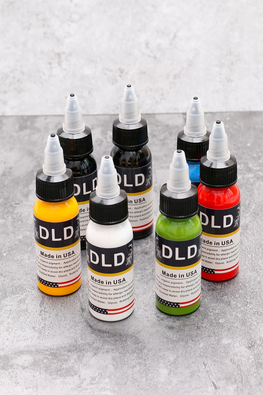 

7 colors 30ml tattoo ink set permanent makeup art pigment tattoo paint for eyebrow eyeliner lip body total